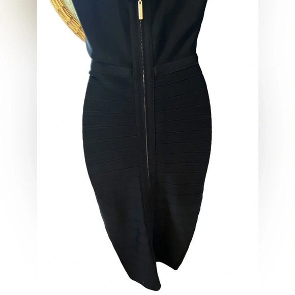 Marciano black bodycon bandage dress size small in great condition - Picture 4 of 5